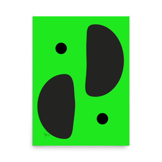 Mirror effect dots green Poster