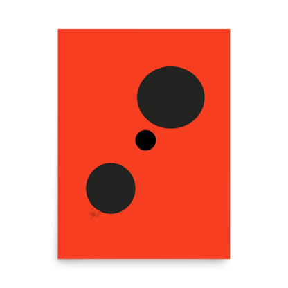 Dots orange Poster