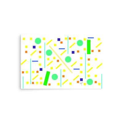 Squares and petite rectangles (white), Poster