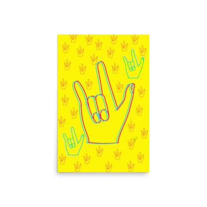 I love you sign language, (enhanced matte paper) Poster