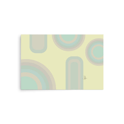 Neutral patterns yellow Poster