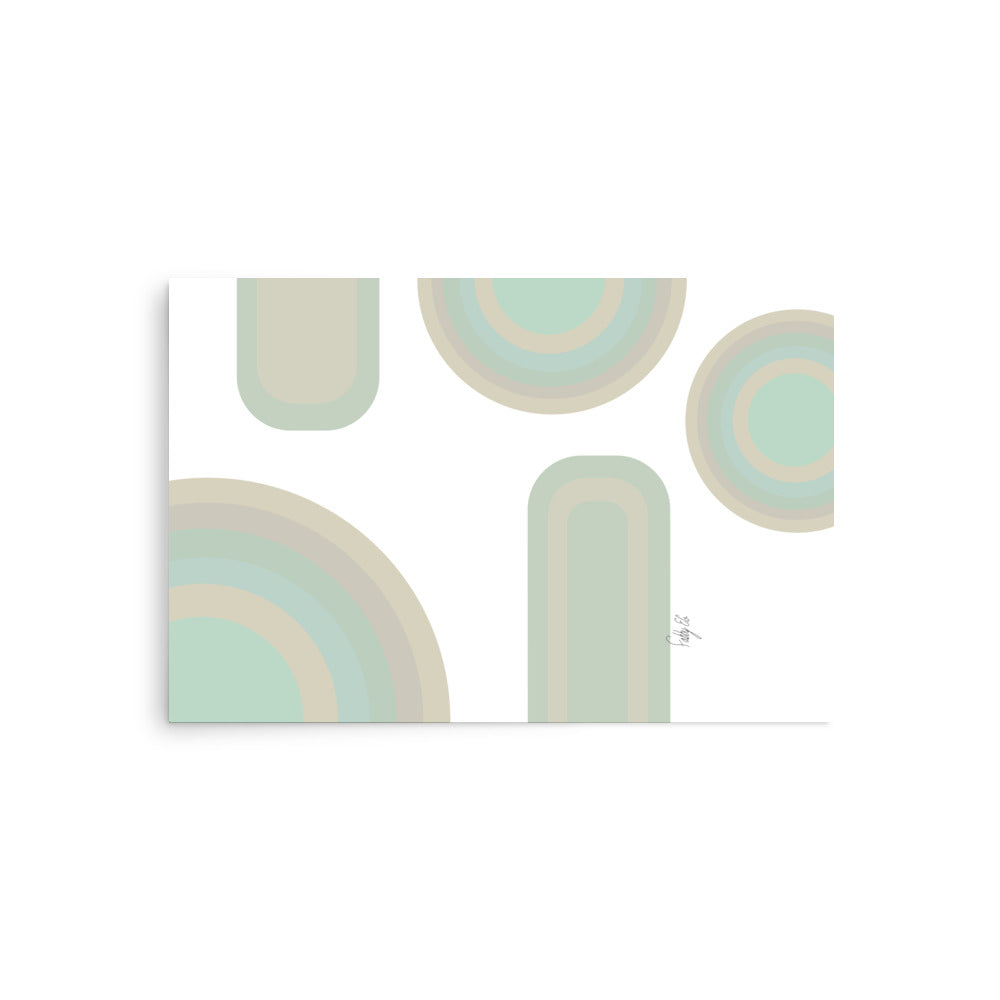 Neutral patterns white Poster