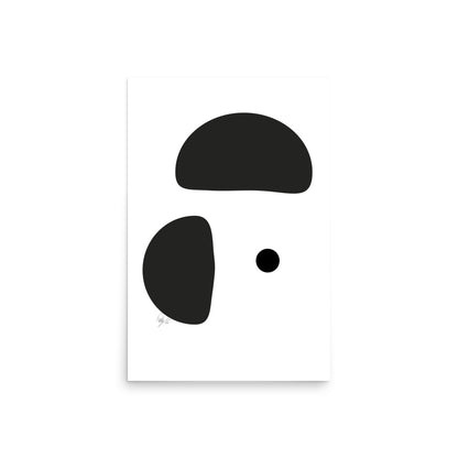 Opposite dots white Poster