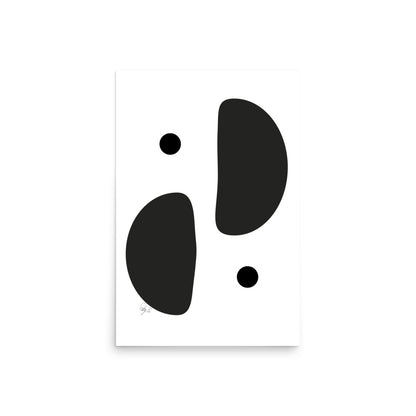 Mirror effect dots white Poster