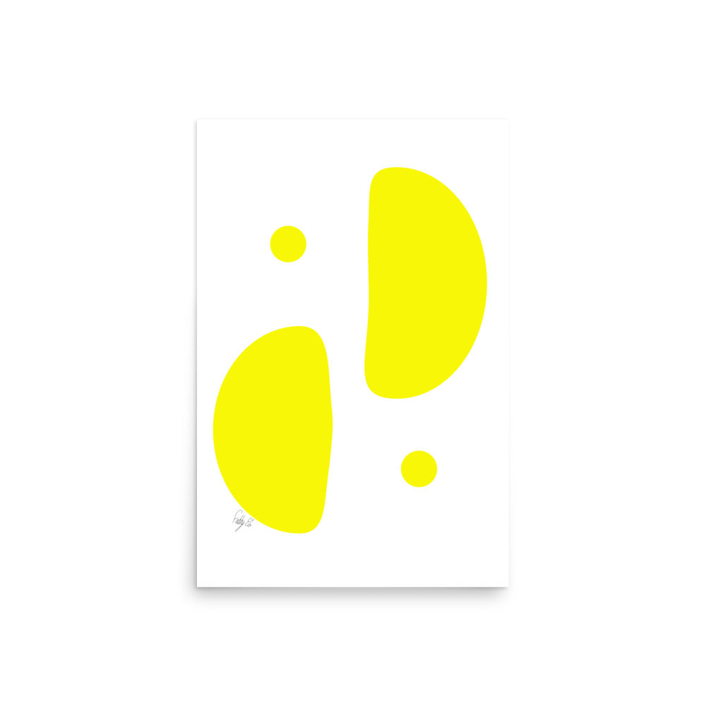 Mirror effect dots yellow Poster