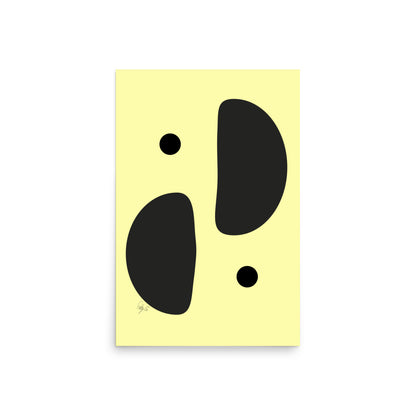 Mirror effect dots yellow warmth Poster