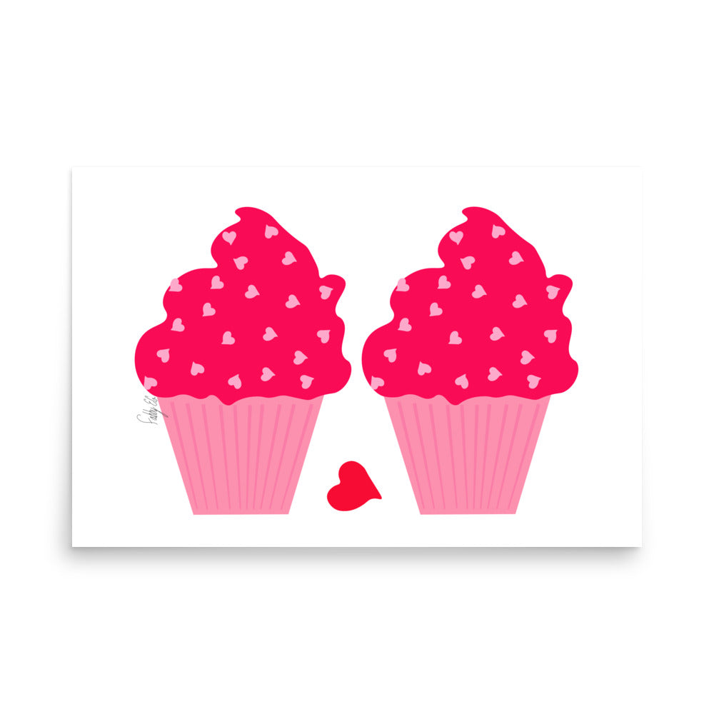 Cupcakes in love Poster