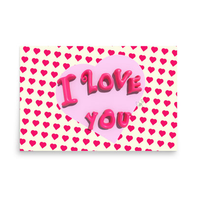 I love you heart Poster