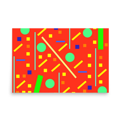 Squares and petite rectangles (orange), Poster