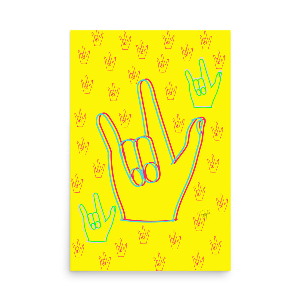 I love you sign language, (enhanced matte paper) Poster