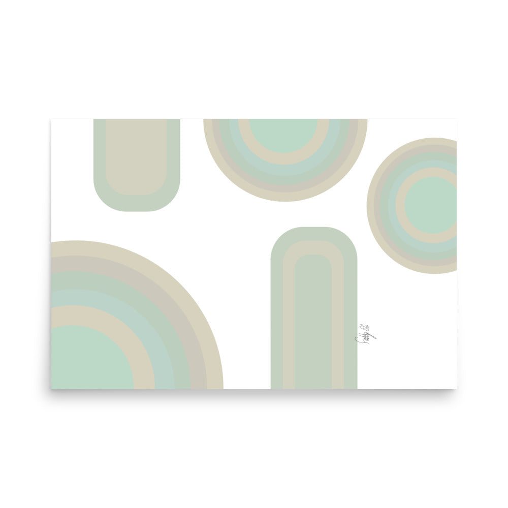Neutral patterns white Poster