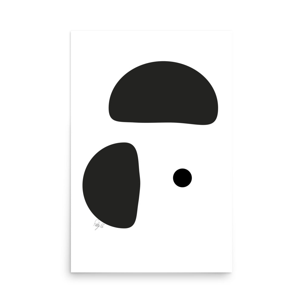 Opposite dots white Poster