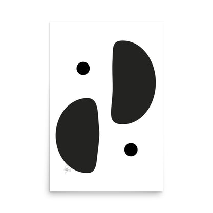 Mirror effect dots white Poster