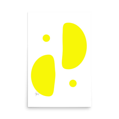 Mirror effect dots yellow Poster