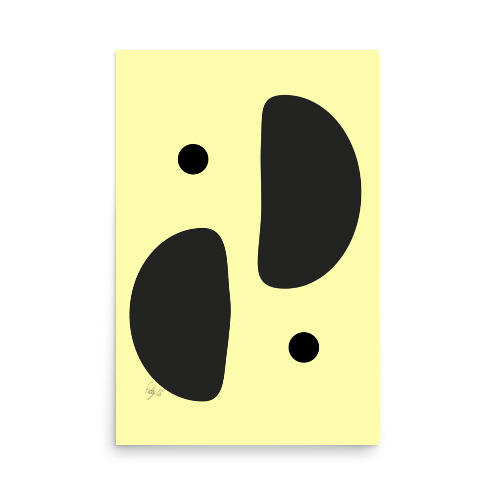 Mirror effect dots yellow warmth Poster