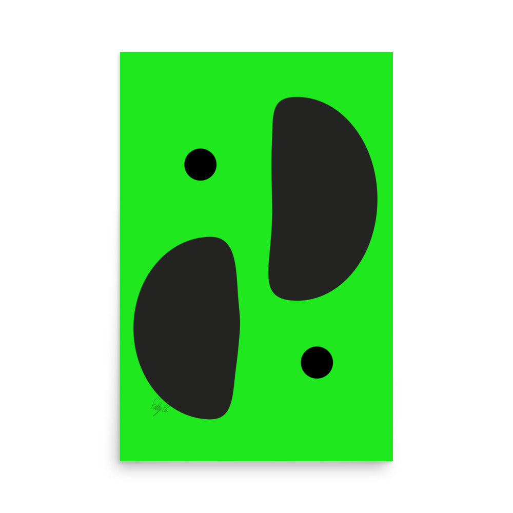 Mirror effect dots green Poster