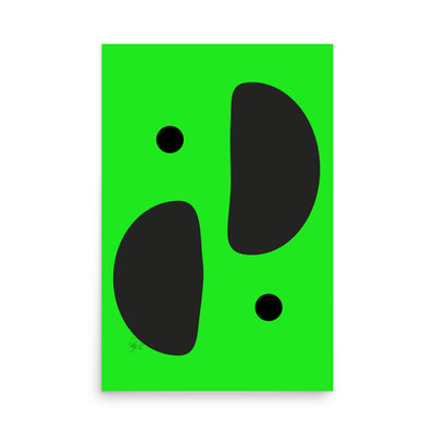 Mirror effect dots green Poster