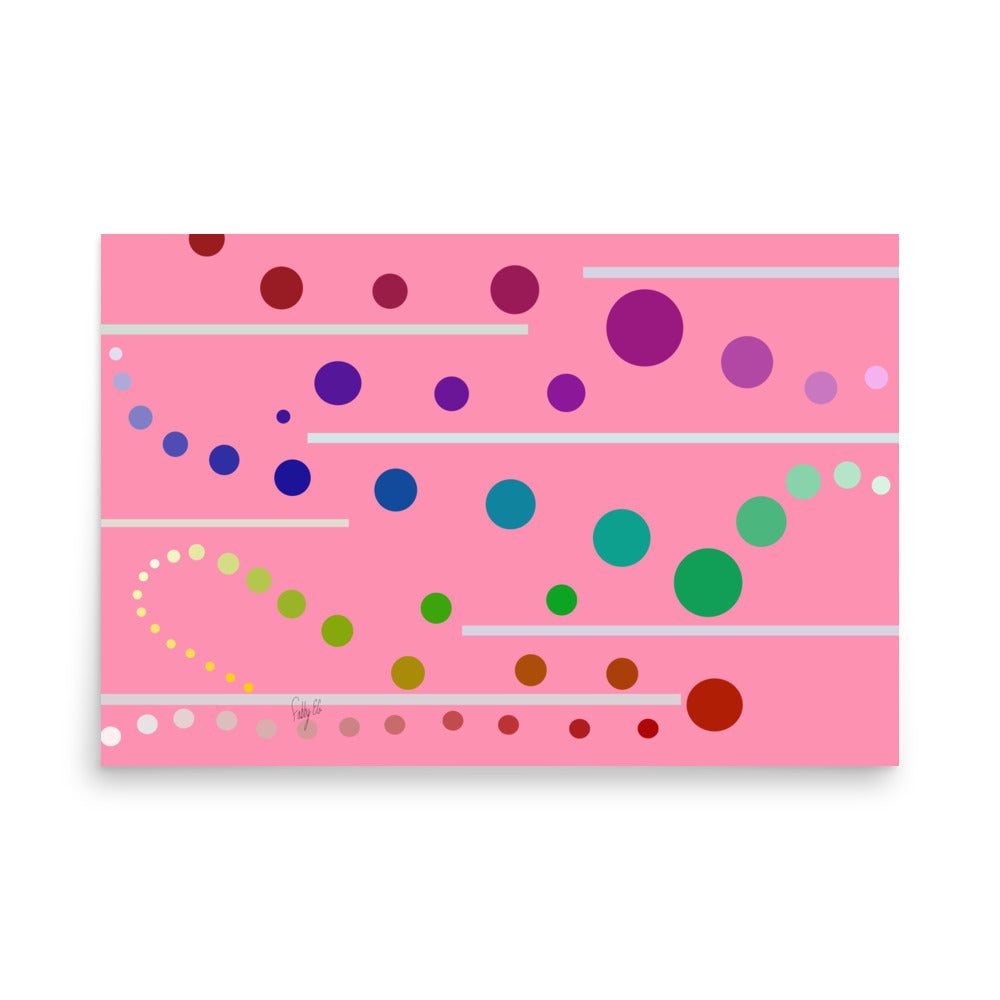 Follow along light red-pink Poster