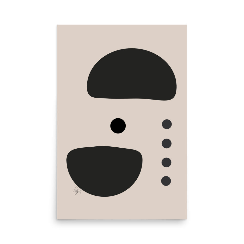 Dots taking sides light pale Poster