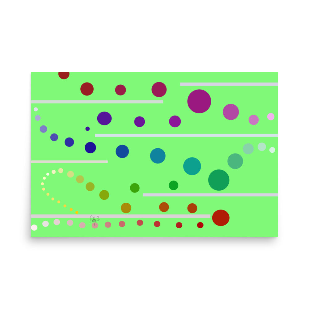 Follow along green Poster