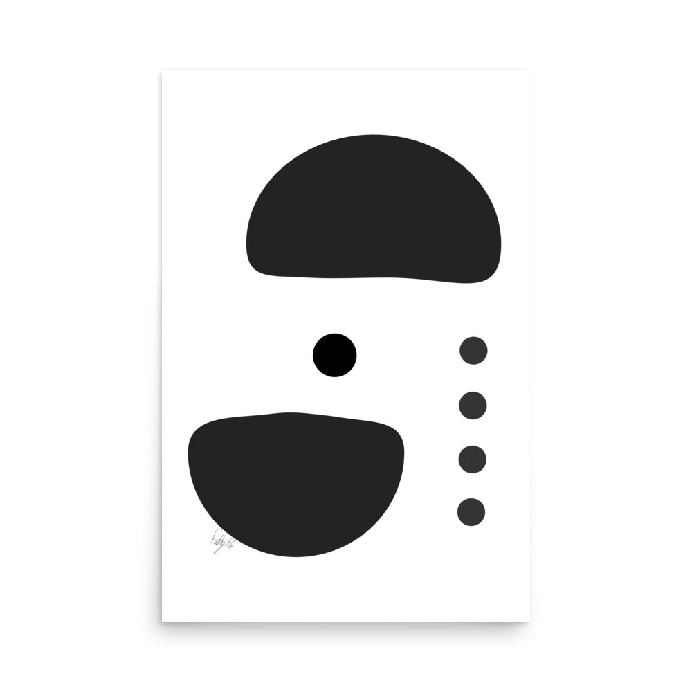 Dots taking sides white Poster