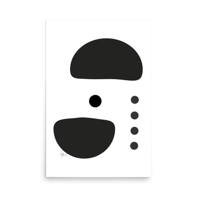 Dots taking sides white Poster