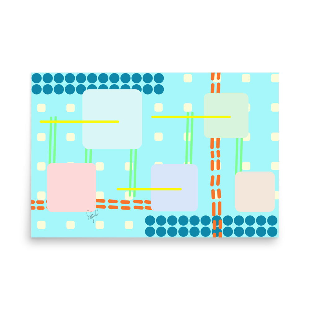 Off grid blue Poster