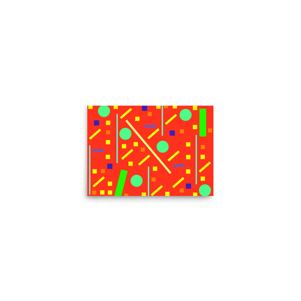 Squares and petite rectangles (orange), Poster