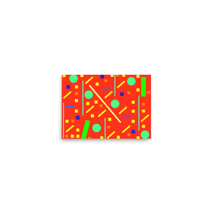 Squares and petite rectangles (orange), Poster