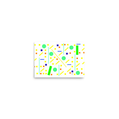 Squares and petite rectangles (white), Poster