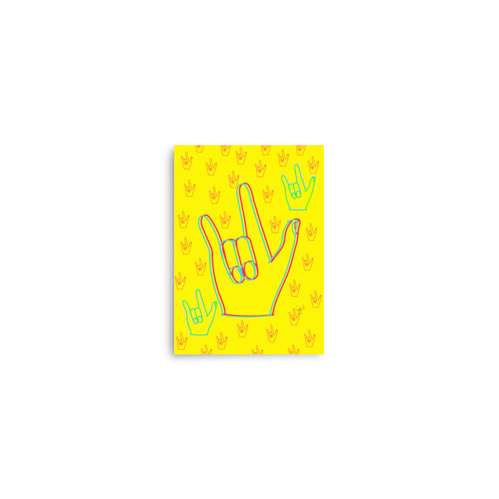 I love you sign language, (enhanced matte paper) Poster