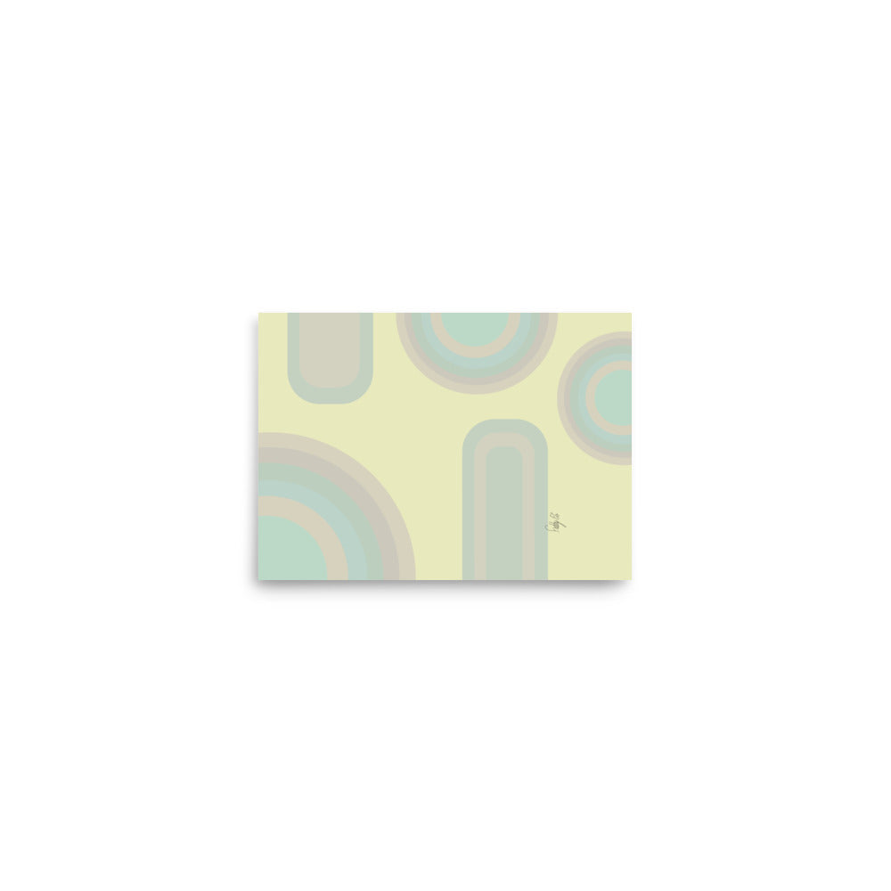 Neutral patterns yellow Poster