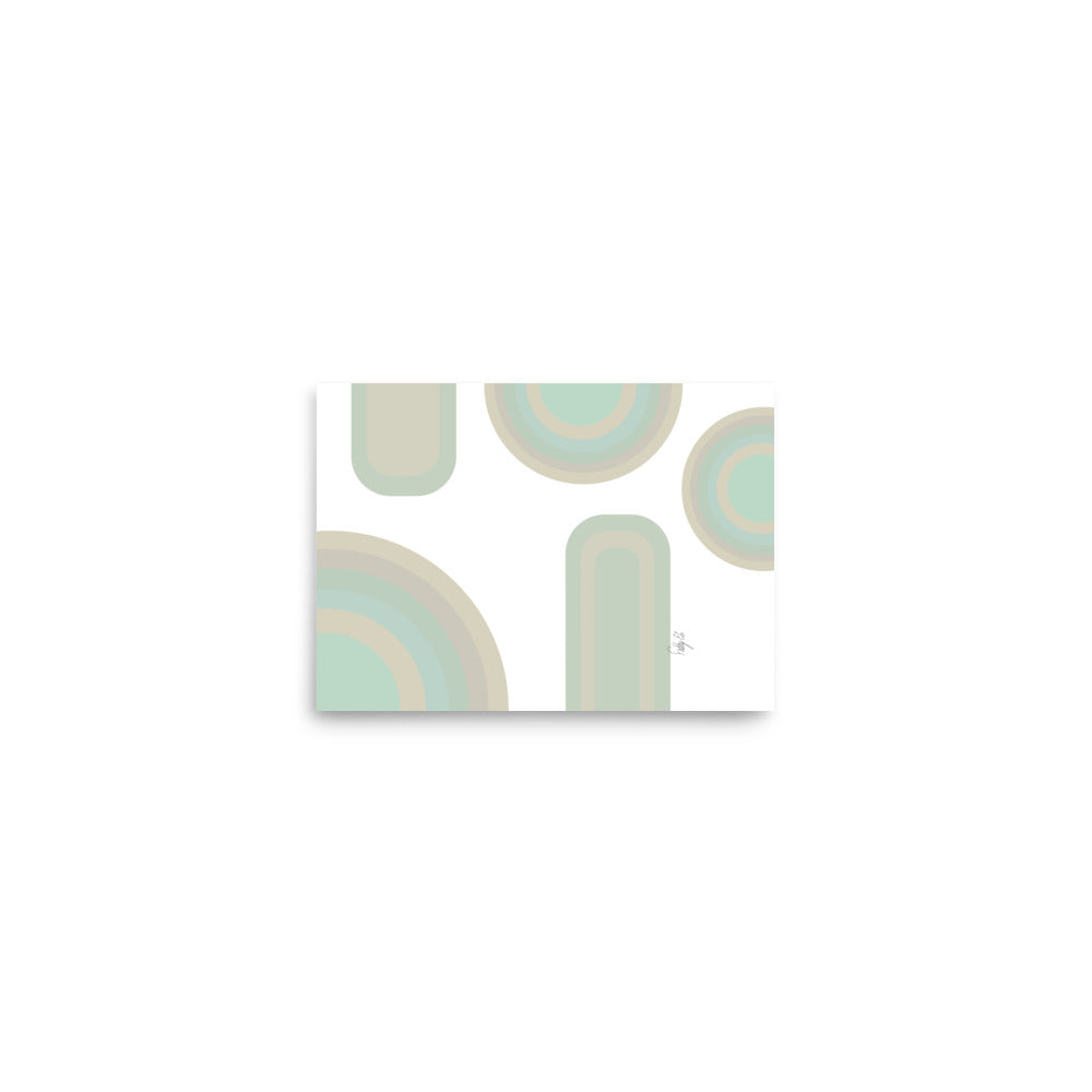 Neutral patterns white Poster