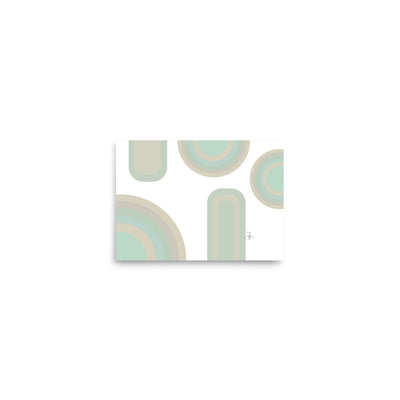 Neutral patterns white Poster