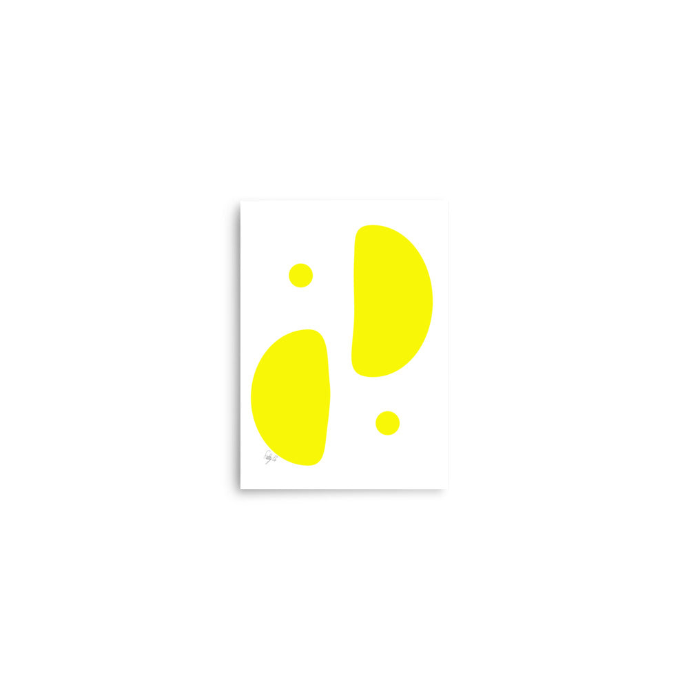 Mirror effect dots yellow Poster