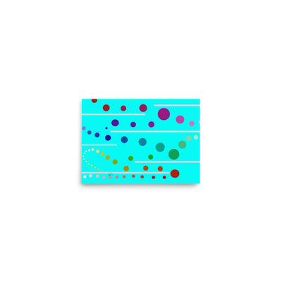 Follow along cyan blue Poster