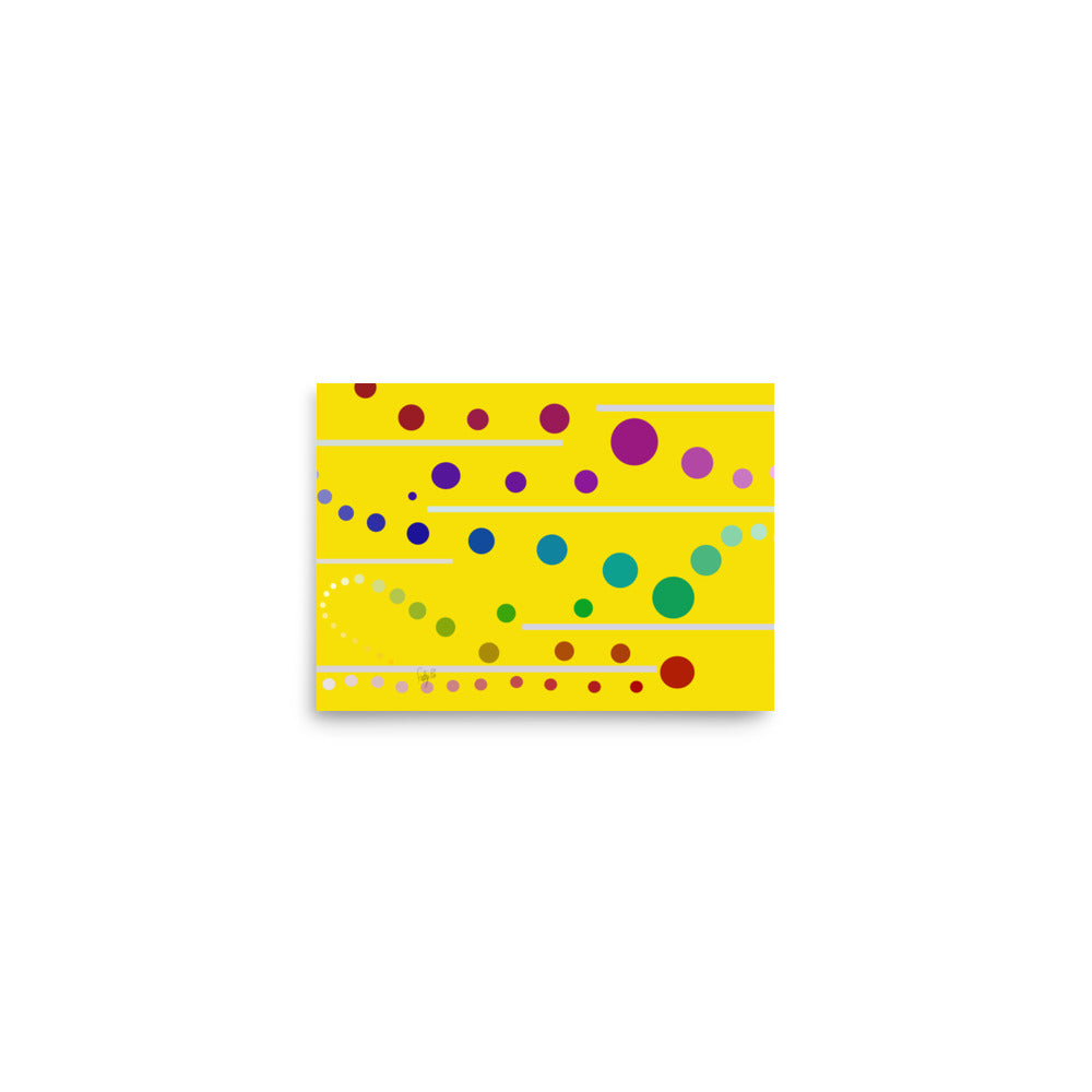 Follow along light yellow Poster