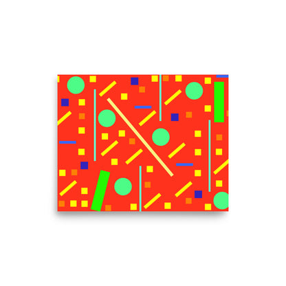 Squares and petite rectangles (orange), Poster