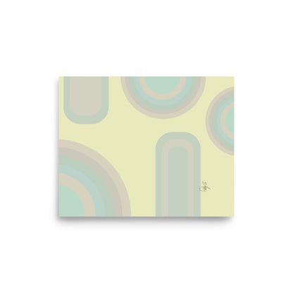 Neutral patterns yellow Poster