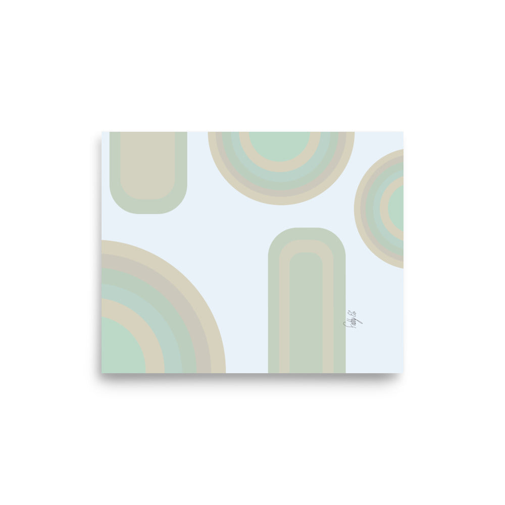 Neutral patterns blue Poster