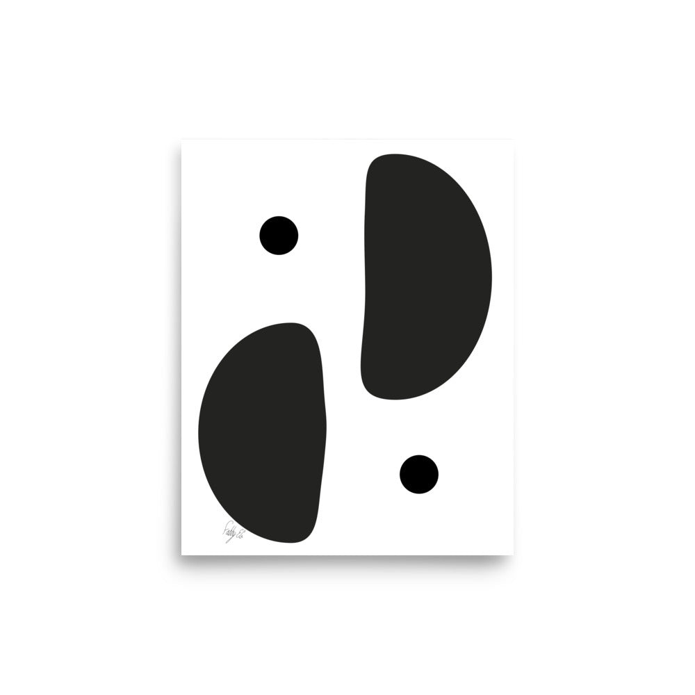 Mirror effect dots white Poster