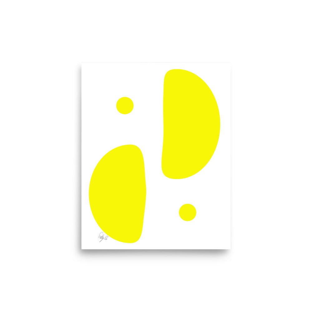 Mirror effect dots yellow Poster