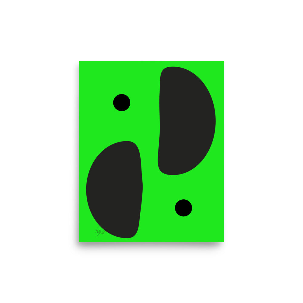 Mirror effect dots green Poster