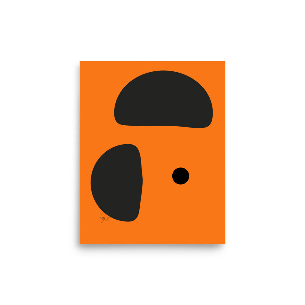 Opposite dots orange Poster