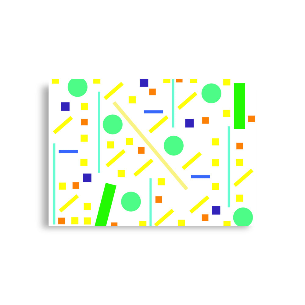 Squares and petite rectangles (white), Poster