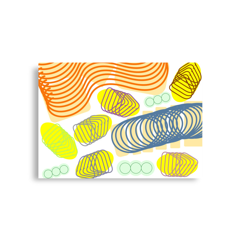 Spiral momentum (orange and colors), Poster