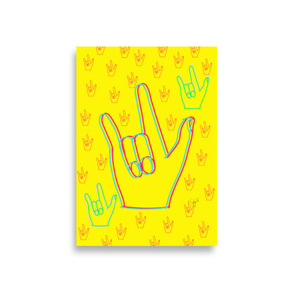 I love you sign language, (enhanced matte paper) Poster