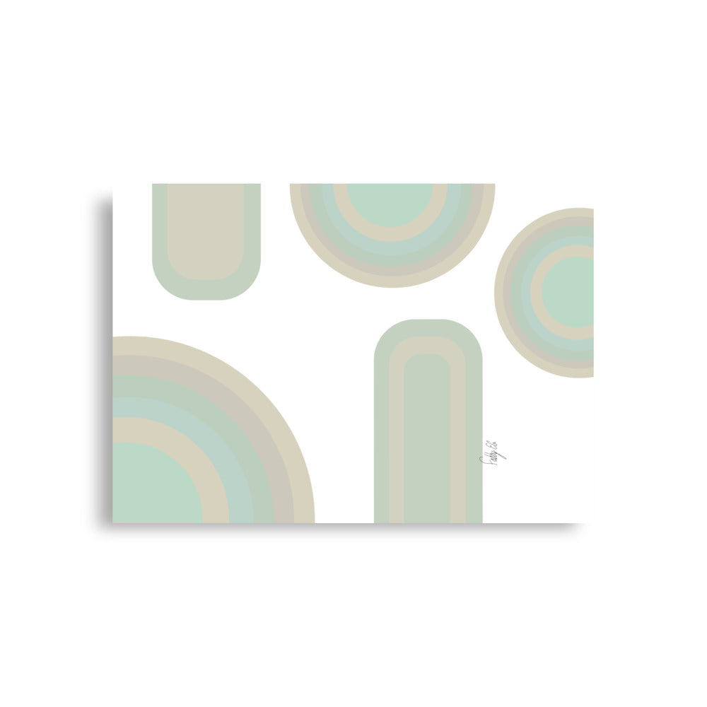 Neutral patterns white Poster