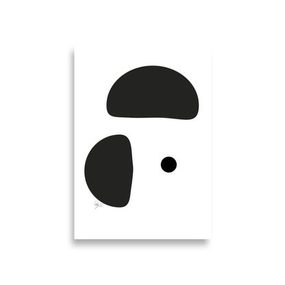 Opposite dots white Poster