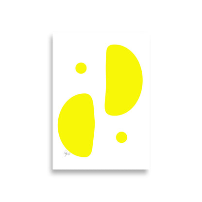 Mirror effect dots yellow Poster